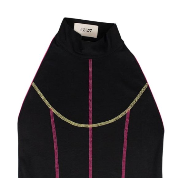 KIRIN Black 'Contrast-Piping Mini Dress Size XL $490 - Picture 2 of 5